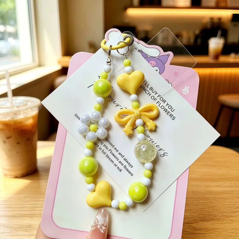 Check out -Tik Tok Live Star Bow Bead Phone Chain - Image 4