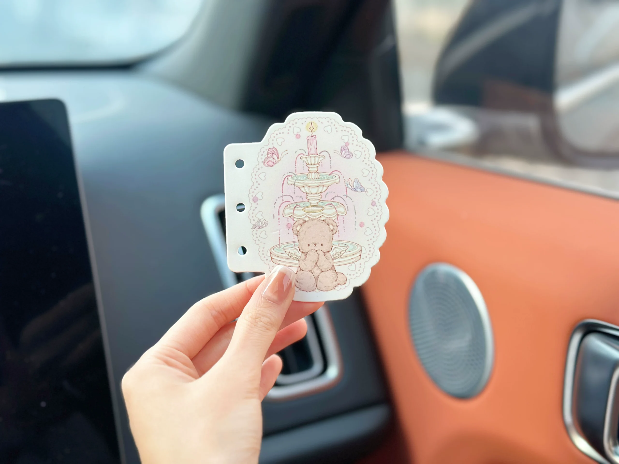 Inner Page Divider, Cute Rabbit Bear Glitter Card Inner Page Divider Page Suitable for M5 A7 A6 Shell - Image 4