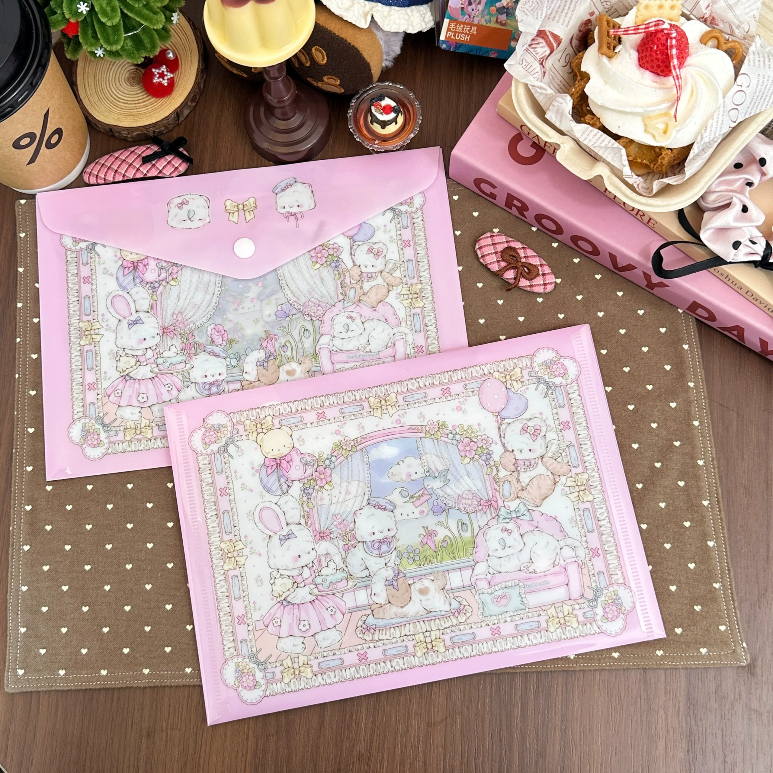 A5 Buckle File Bag, Bunny and Bear Folder - Image 2