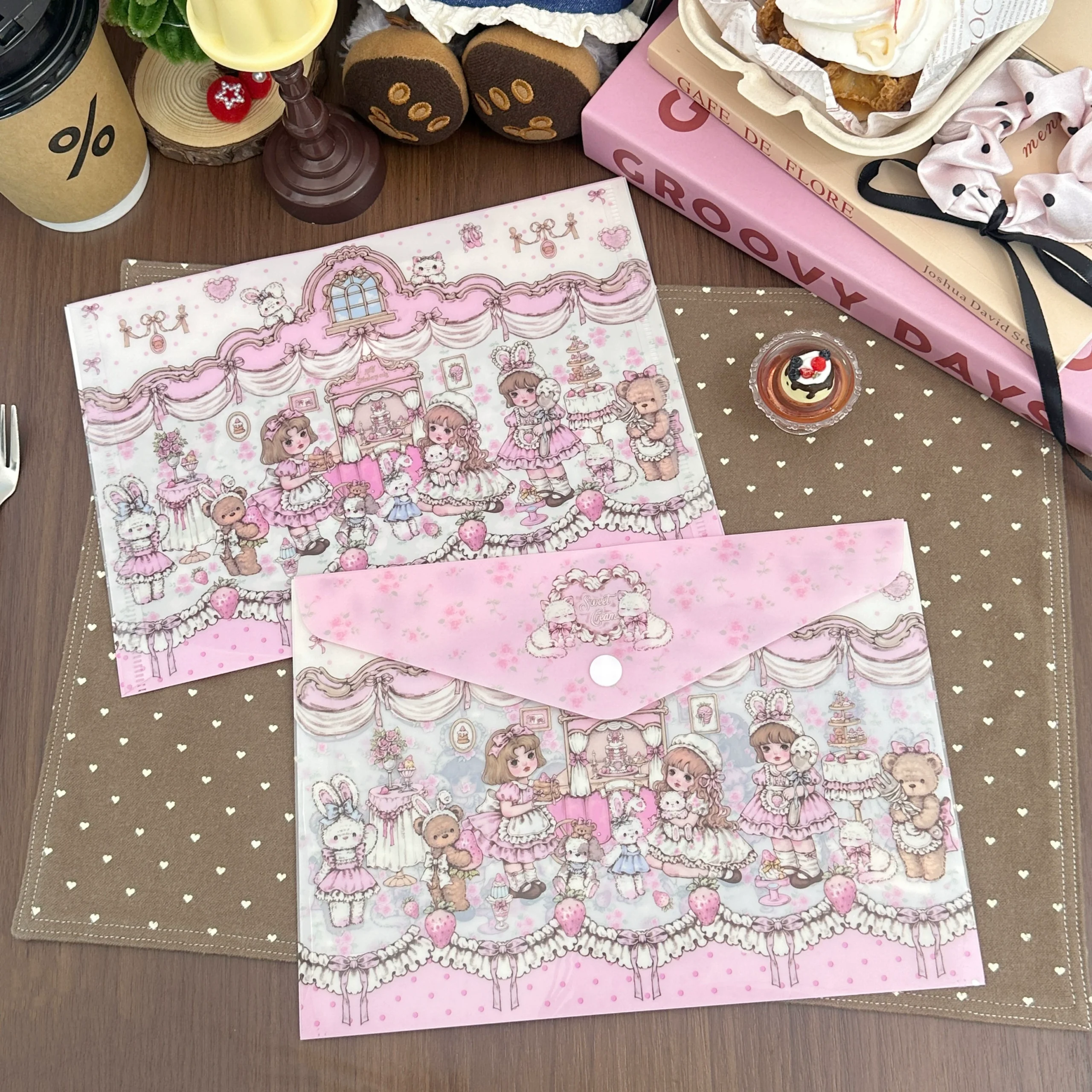 A5 Buckle File Bag, Bunny and Bear Folder - Image 5